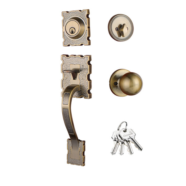 front door handle keyed lock